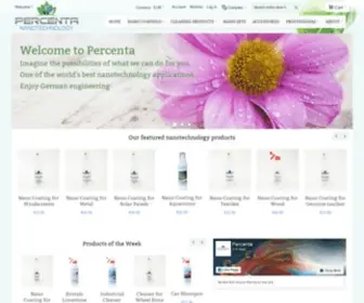 Percenta-Nanoproducts.com(Nano Coatings and Cleaning Products Percenta) Screenshot