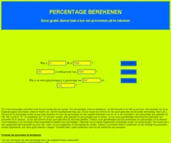 Percentage-Berekenen.com(Percentage berekenen) Screenshot