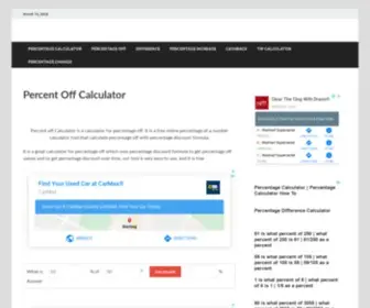 Percentage-OFF-Calculator.com(Percent Off Calculator) Screenshot
