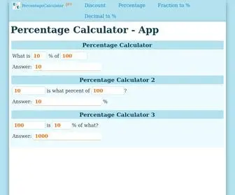 Percentagecalculator.pro(Percentage Calculator) Screenshot