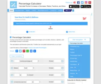 Percentcalculator.com(Percentage Calculator) Screenshot