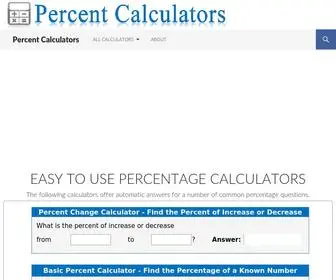 Percentcalculators.com(Find Percentages) Screenshot