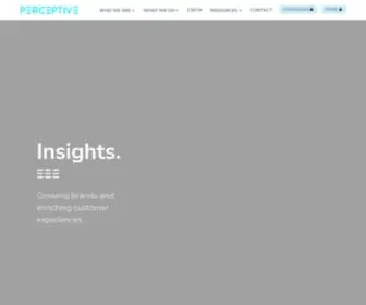 Perceptive.co.nz(Perceptive the leading customer insights agency) Screenshot