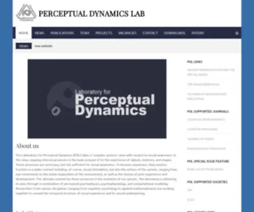 Perceptualdynamics.be(Perceptual Dynamics Lab) Screenshot