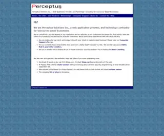 Perceptus.ca(Perceptus Solutions Inc) Screenshot
