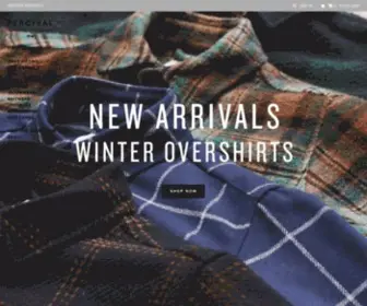 Percivalclo.com(Percival Menswear) Screenshot