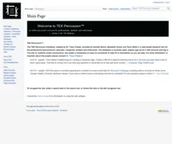 Perctek.com(TEK Percussion Database) Screenshot