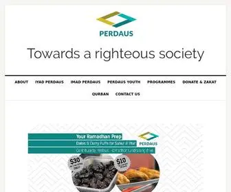 Perdaus.org.sg(Towards a Righteous Society) Screenshot