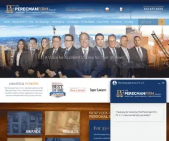 Perecman.com(New York Personal Injury Attorney) Screenshot
