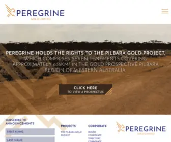 Peregrinegold.com.au(View prospectus) Screenshot