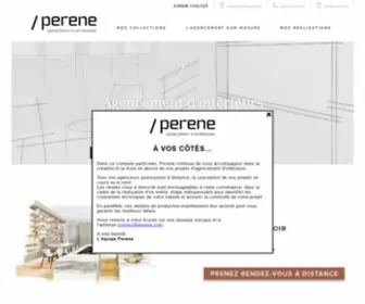 Perene.fr(Cuisines, Salles de bain et Rangements sur mesure) Screenshot