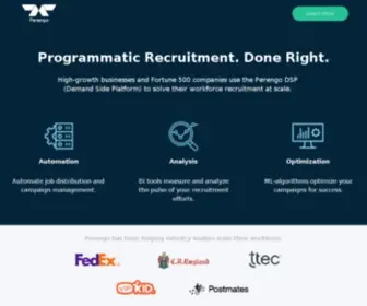 Perengo.com(Programmatic Media Buying for Jobs and Recruitment) Screenshot
