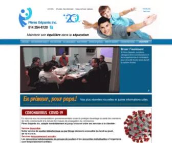 Peres-Separes.qc.ca(Aide et soutien pour assurer votre mieux) Screenshot
