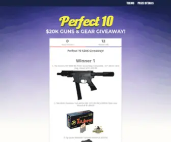 Perfect10Giveaway.com(Perfect 10 $20K Guns and Gear Giveaway) Screenshot