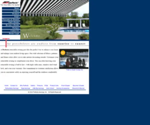 Perfecta-Awnings.com(Awning) Screenshot