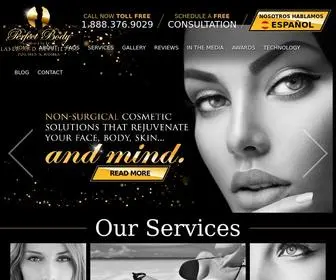 Perfectbodylaser.com(Perfect Body Laser and Aesthetics) Screenshot