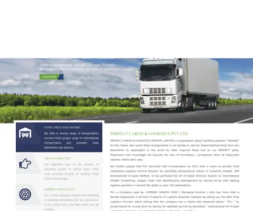 Perfectcargologistics.com(Perfect Cargo Logistics Pvt Ltd) Screenshot