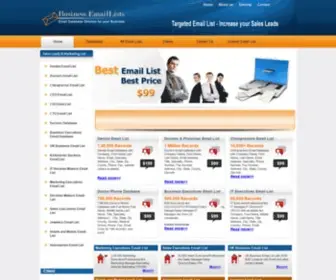 Perfectemaillist.com(Business Email Database) Screenshot