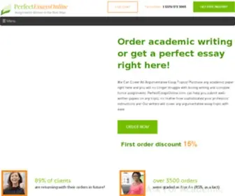 Perfectessaysonline.com(Buy perfect essays from the best academic writing services and improve your academic career) Screenshot