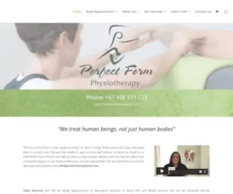 Perfectformphysio.com.au(Perfectformphysio) Screenshot