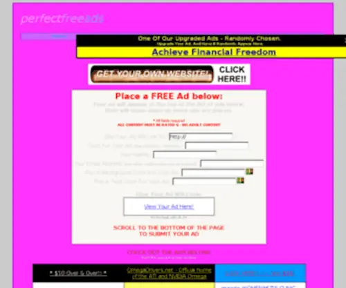 Perfectfreeads.com(Our platform) Screenshot