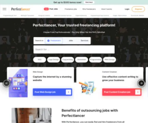 Perfectlancer.com(Freelance website and freelance platform for freelancers and employers. Perfectlancer) Screenshot