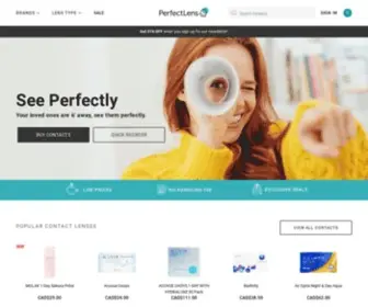 Perfectlens.ca(Contact Lenses in Canada at the Cheapest Price Online) Screenshot