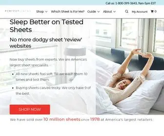 Perfectlinens.com(Luxury Sheet Solutions for Chronic Sleep Problems) Screenshot