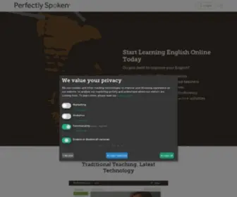 Perfectlyspoken.com(Learn English Online) Screenshot