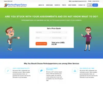 Perfectpapertutors.com(Professional writing service) Screenshot