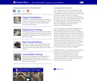 Perfectpaws.com(Puppy Training) Screenshot