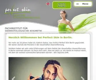 Perfectskin-Berlin.de(Dauerhafte Haarentfernung Berlin Mitte Akne & Faltenbehandlung) Screenshot