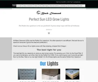 Perfectsunled.com(Black Diamond LED grow lights Perfect Sun) Screenshot