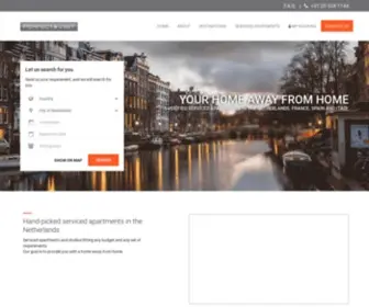 Perfectvisit.com(The leading serviced apartment agent in the Netherlands) Screenshot