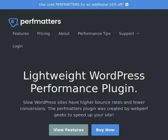 Perfmatters.io(The #1 Web Performance Plugin for WordPress) Screenshot