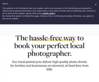Perfocal.com(Book a Photographer) Screenshot