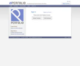 Perfolio.com(Log in) Screenshot