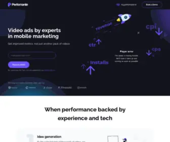 Perfomante.info(Experts in video ads) Screenshot