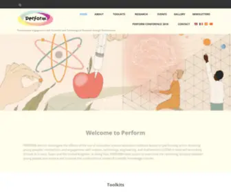 Perform-Research.eu(Participatory Engagement with Scientific and Technological Research through Performance) Screenshot