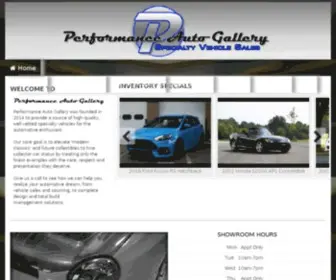 Performanceautogallery.com(Performance Auto Gallery) Screenshot