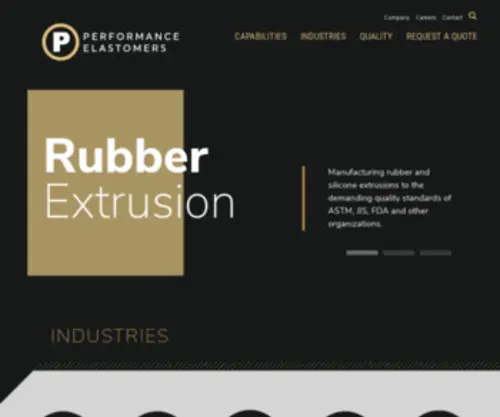 Performanceelastomers.com(Performance Elastomers) Screenshot