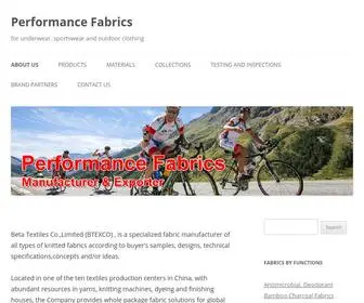 Performancefabrics.com(Performance fabric manufacturer in China) Screenshot