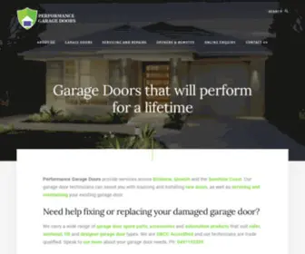 Performancegaragedoors.com.au(Garage Doors that will perform for a lifetime) Screenshot