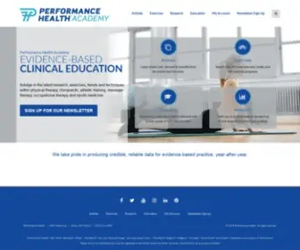 Performancehealthacademy.com(Performance Health Academy Home) Screenshot