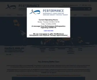 Performanceorthosports.com(Performance Orthopaedic Surgery & Sports Medicine) Screenshot