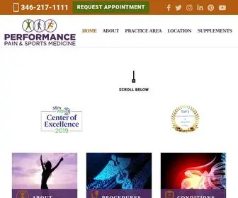 Performancepainhouston.com(Pain Management Doctors In Houston Texas) Screenshot