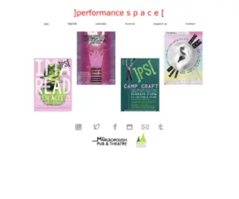 Performancespace.org(Performance s p a c e) Screenshot