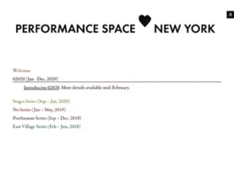 Performancespacenewyork.org(Performance Space New York) Screenshot