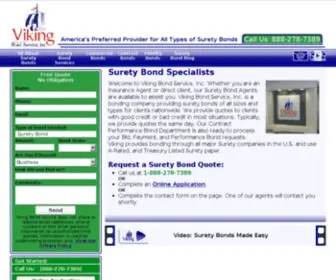 Performancesuretybonds.com(Fast Surety Bond Quotes by Viking Bond Service Inc) Screenshot