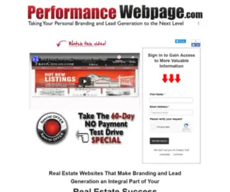 Performancewebpage.com(Real Estate Website) Screenshot
